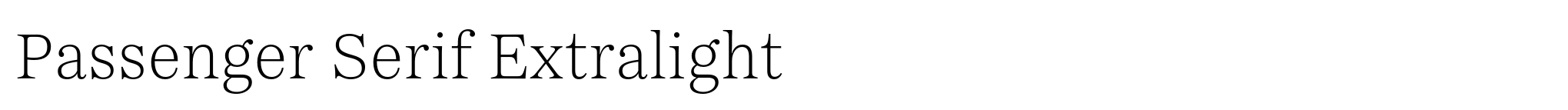 Passenger Serif Extralight image